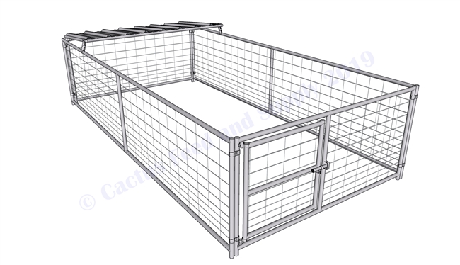 Livestock Pens - 8'x16' Hog Pen with Roof Shelter | Cactus Feed and Supply